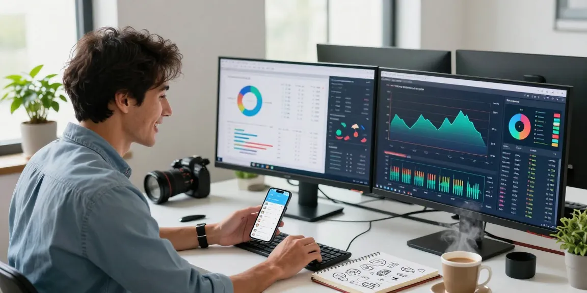 Buy iOS installs through a tech-savvy entrepreneur analyzing app performance in a modern workspace.
