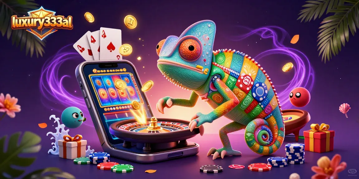 Win big with luxury333al as a chameleon casino owner watches over thrilling gambling action.