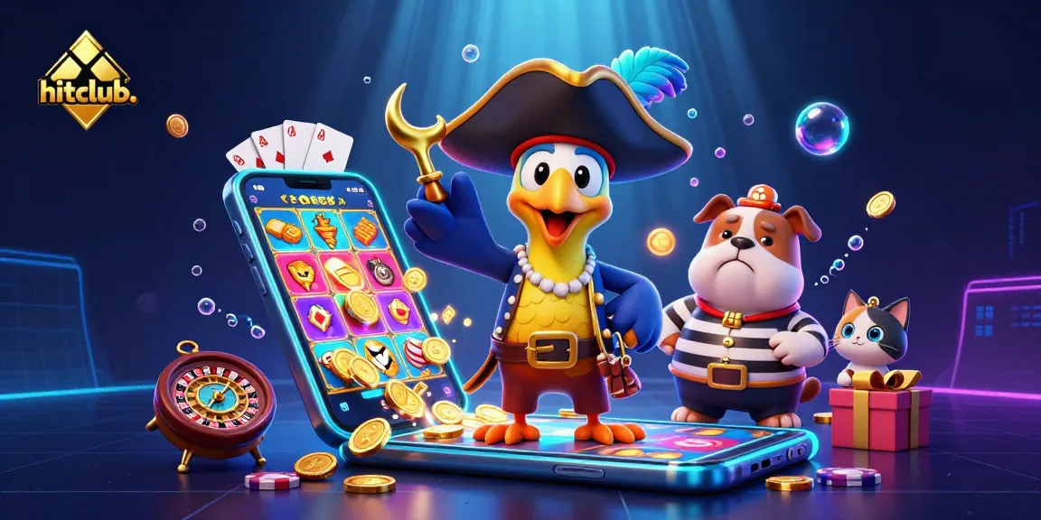 Experience the thrill of hitclub. with a vibrant 3D pirate-themed casino scene featuring engaging games and prizes.