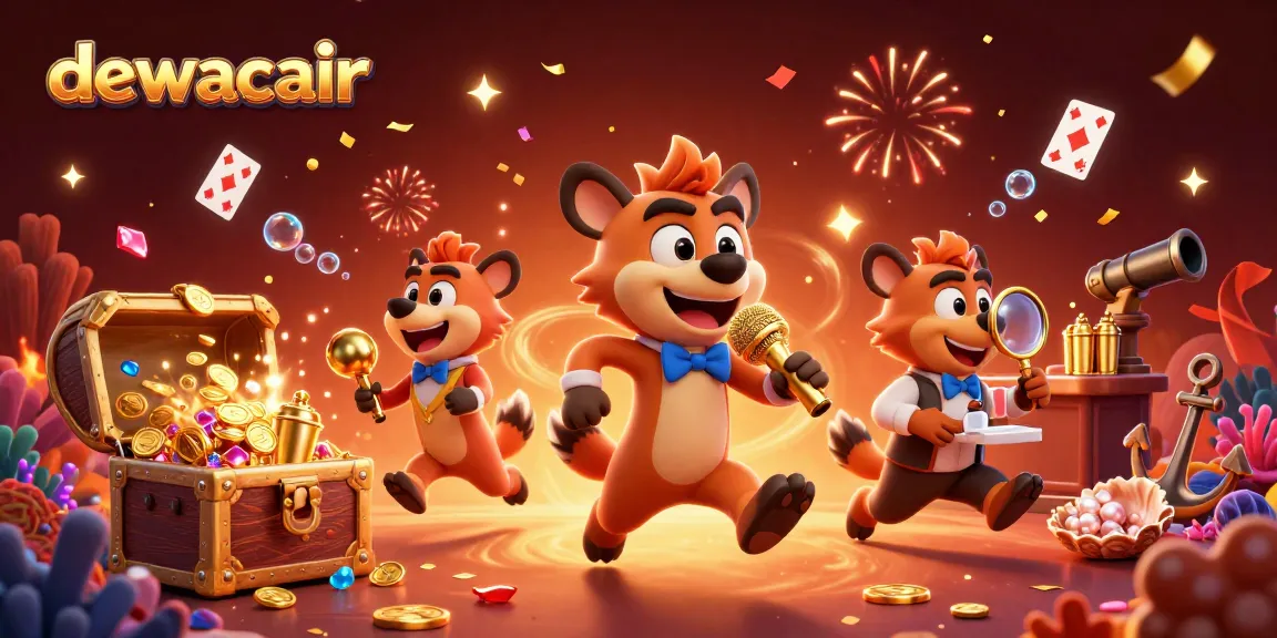 Dewacair showcases a lively casino scene with animated hyenas entertaining as they mix drinks and check IDs, evoking the excitement of gambling.